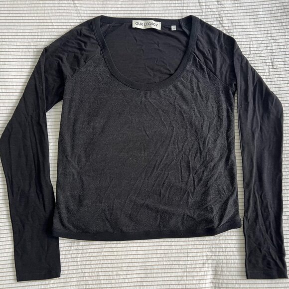 Our Legacy Deep Neck Long Sleeve Top - Picture 2 of 6